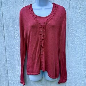 NWT Sigrid Olsen Sport Women’s Mesa Rose Knit Long Sleeve Cardigan & Top Set M